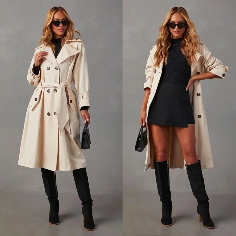 🆕Womens Suede Black Side Zipper Knee High Pointed Toe Chunky Heel Tall Boots